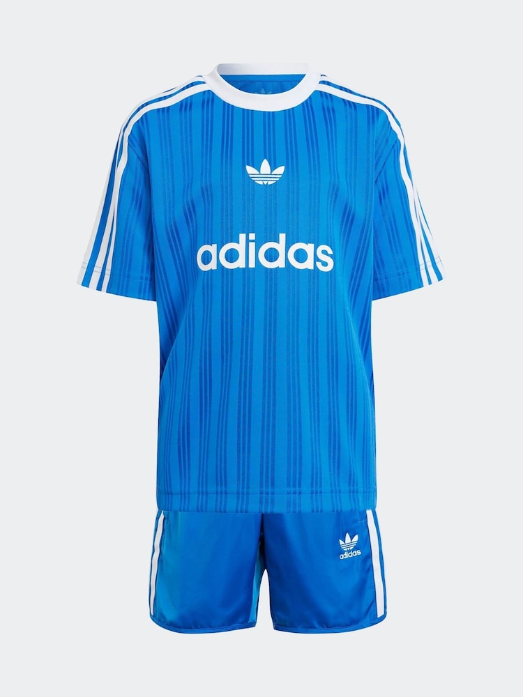 adidas originals Blue Football Shorts and T-Shirt Set - Image 8 of 10