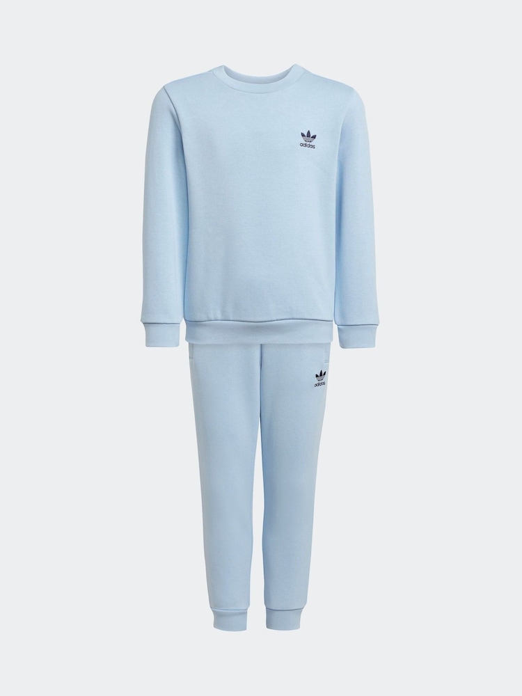 adidas Originals Blue Little Kids Sweatshirt and Joggers Set - Image 8 of 8 adidas Originals Blue Little Kids Sweatshirt and Joggers Set - Image 8 of 8