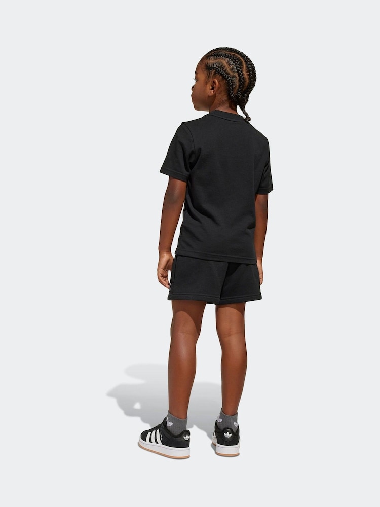 adidas originals Black 100% Cotton Shorts And T-Shirt Set - Image 2 of 7
