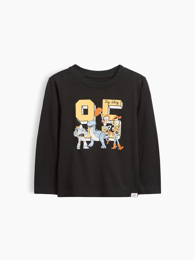Gap Black Disney Toy Story Graphic Long Sleeve T-Shirt (6mths-5yrs) - Image 1 of 3
