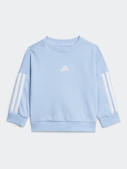 أزرق - adidas Essentials Infant Sweatshirt and Joggers Set - صورة 2 من 7