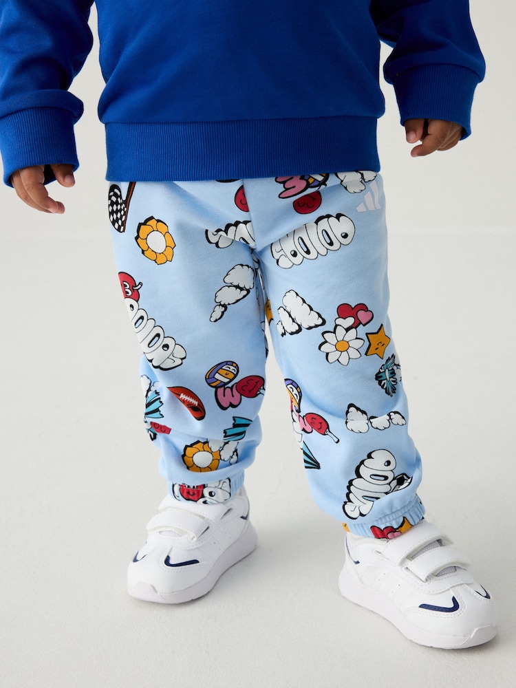 adidas Blue Essentials Fun Tracksuit - Image 4 of 13