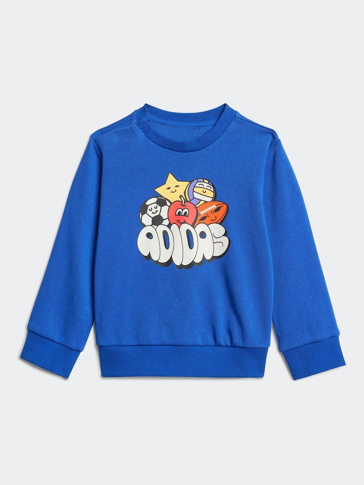 adidas Blue Essentials Fun Tracksuit - Image 8 of 13