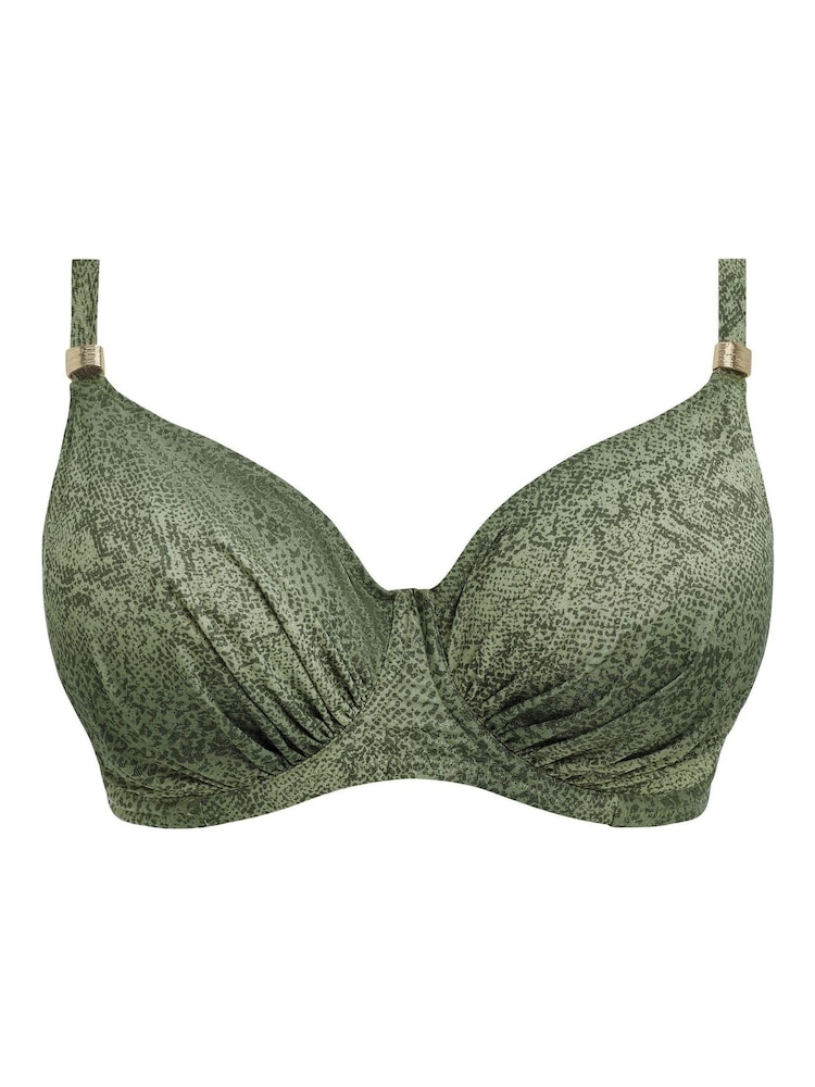 Fantasie Green Peridot Maya Bay Underwire Gathered Full Cup Bikini Top - Image 6 of 6
