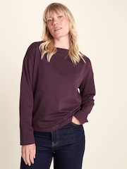 Tog 24 Purple Ivy Supersoft Cotton Boat Neck T-Shirt - Image 1 of 6