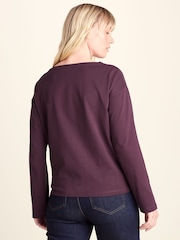 Tog 24 Purple Ivy Supersoft Cotton Boat Neck T-Shirt - Image 3 of 6