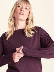Tog 24 Purple Ivy Supersoft Cotton Boat Neck T-Shirt - Image 5 of 6