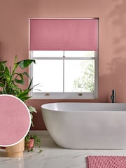 Dusky Pink Ready Made Textured Roller Moisture Resistant Blind - Image 1 of 7