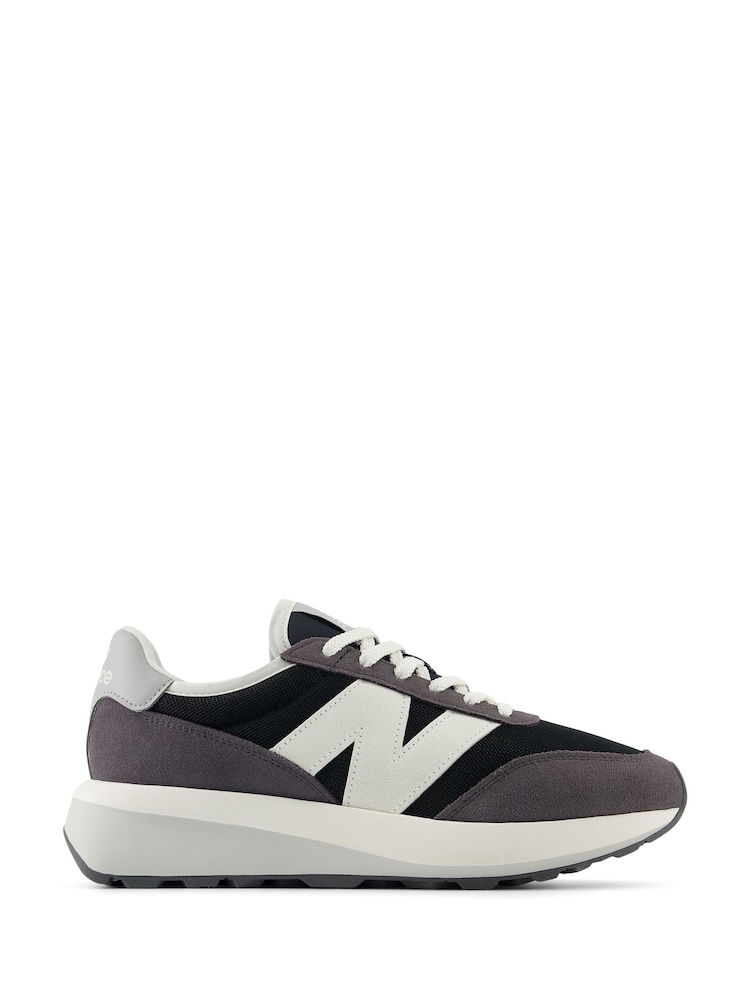 New Balance Grey/White Mens 370 Trainers - Image 1 of 8