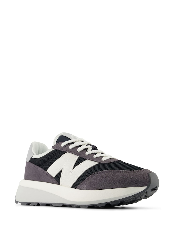 New Balance Grey/White Mens 370 Trainers - Image 5 of 8