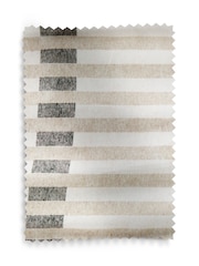 Grey/Natural Ready Made Blackout/Thermal Stripe Geometric Roman Blind - Image 9 of 9