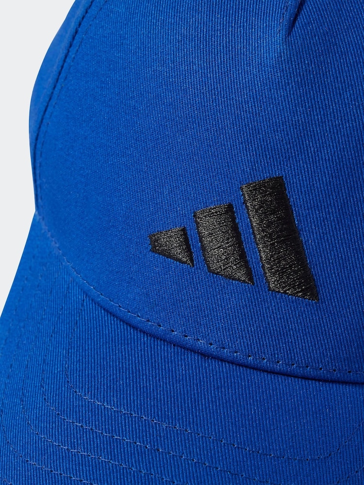 adidas Blue Kids 3 Bar Cap - Image 3 of 4