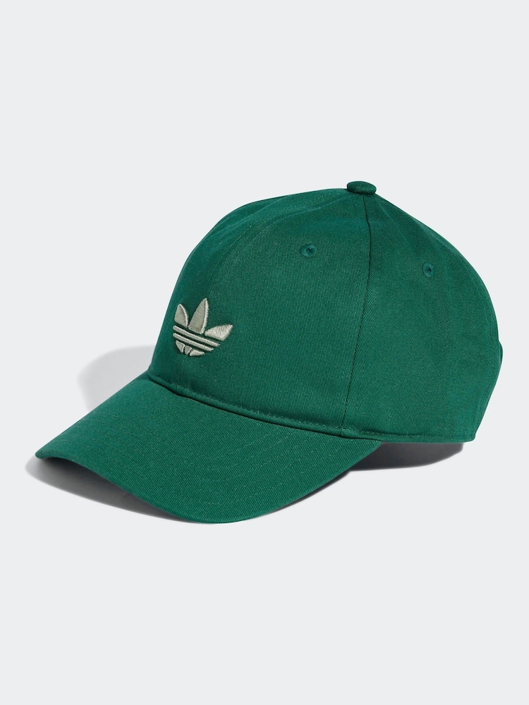 Grün - adidas Originals Adicolour Classic Trefoil 100% Cotton Baseball Cap - Bild 1 von 4