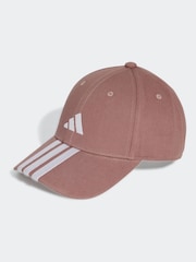 Красный - adidas 3 Stripe 100% Cotton Baseball Hat - Изображение 1 из 4