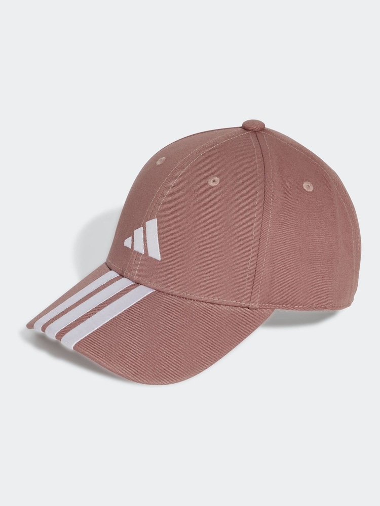 Красный - adidas 3 Stripe 100% Cotton Baseball Hat - Изображение 1 из 4