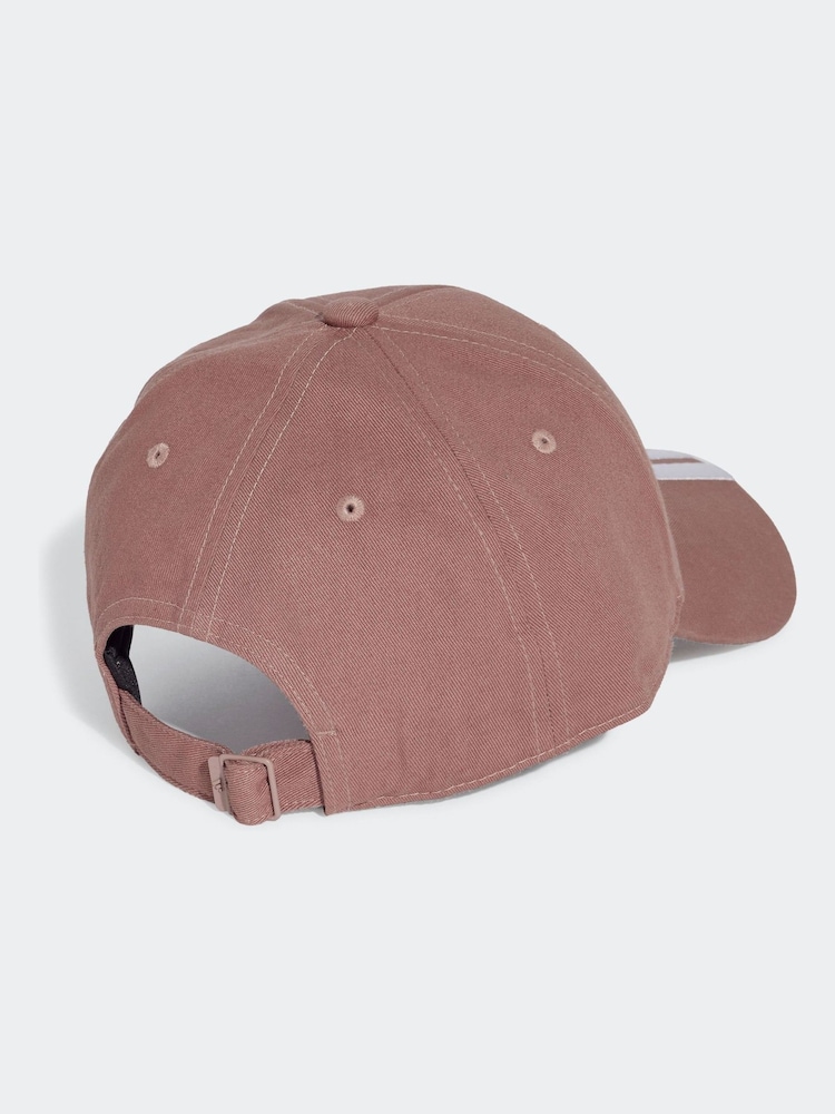 Красный - adidas 3 Stripe 100% Cotton Baseball Hat - Изображение 2 из 4
