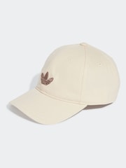 Weiß - adidas Originals Adicolour Classic Trefoil 100% Cotton Baseball Cap - Bild 1 von 4