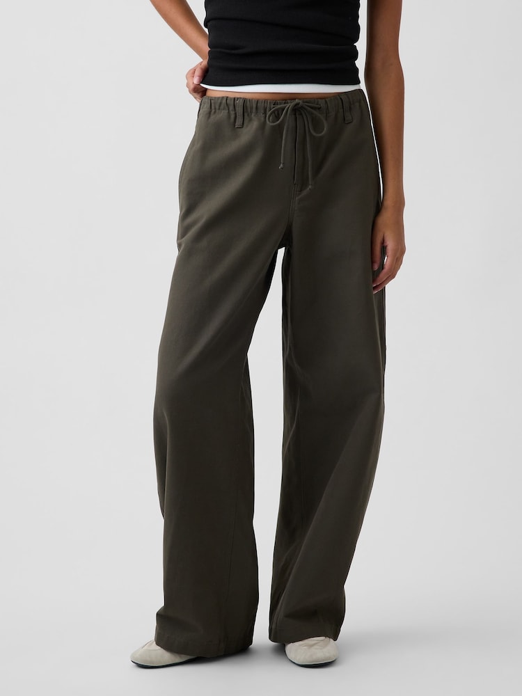 Gap Olive Green Easy Barrel Cargo Trousers - Image 1 of 5 Gap Olive Green Easy Barrel Cargo Trousers - Image 1 of 5