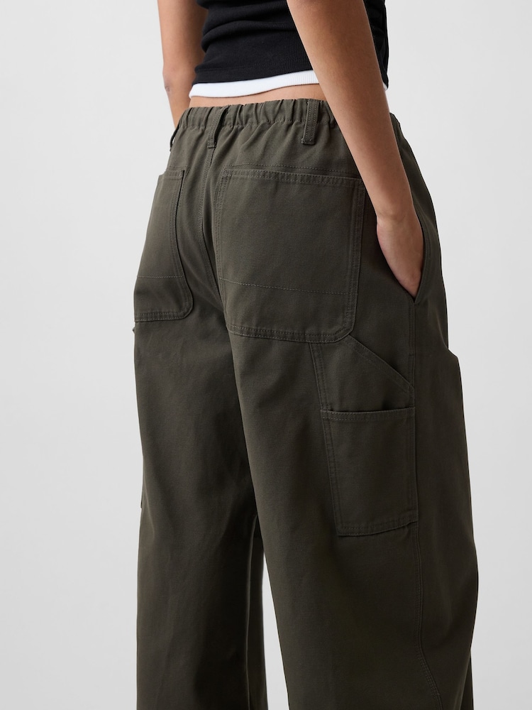 Gap Olive Green Easy Barrel Cargo Trousers - Image 5 of 5 Gap Olive Green Easy Barrel Cargo Trousers - Image 5 of 5