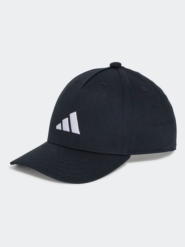 Negro - adidas Kids 3 Bar Cap - Imagen 1 de 4