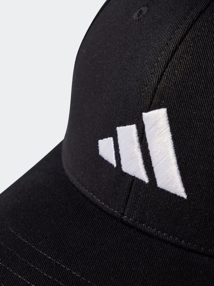 adidas Black 100% Cotton Baseball Cap - Image 3 of 4