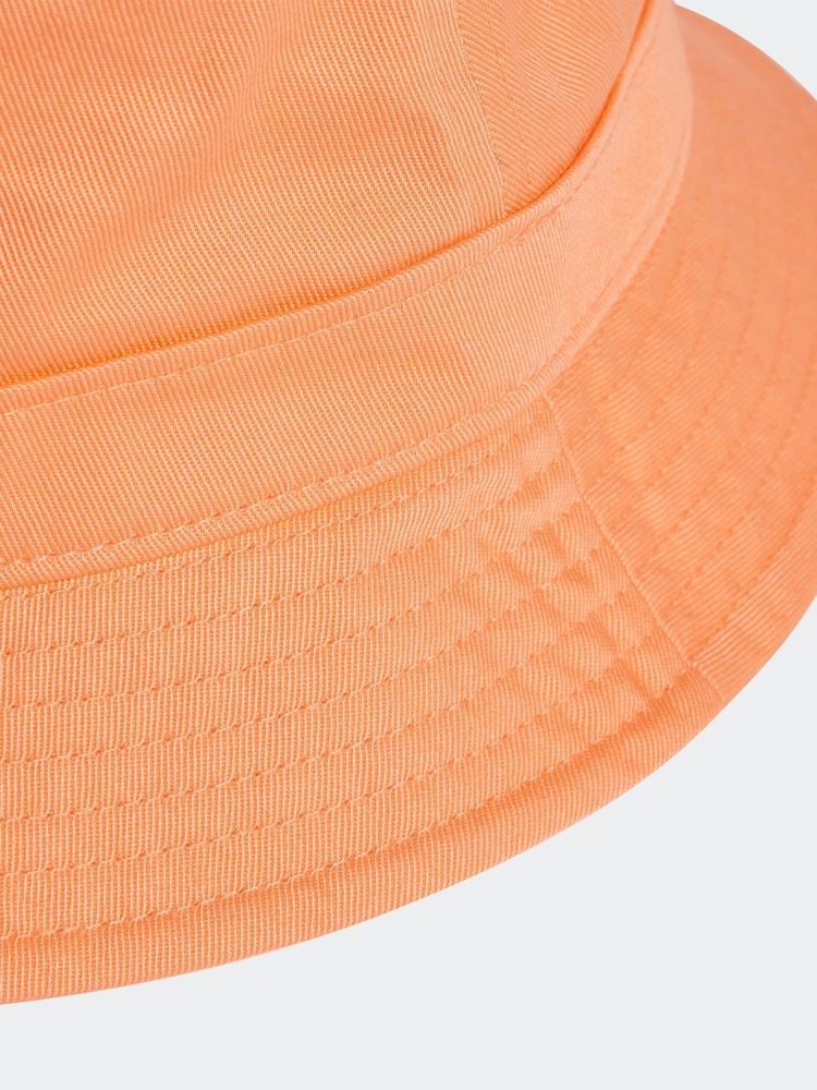 adidas Originals Orange Trefoil 100% Cotton Bucket Bag - Image 4 of 4