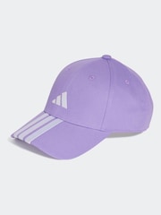 Lila - adidas 3 Stripe 100% Cotton Baseball Hat - Bild 2 von 4