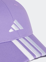 Lila - adidas 3 Stripe 100% Cotton Baseball Hat - Bild 3 von 4