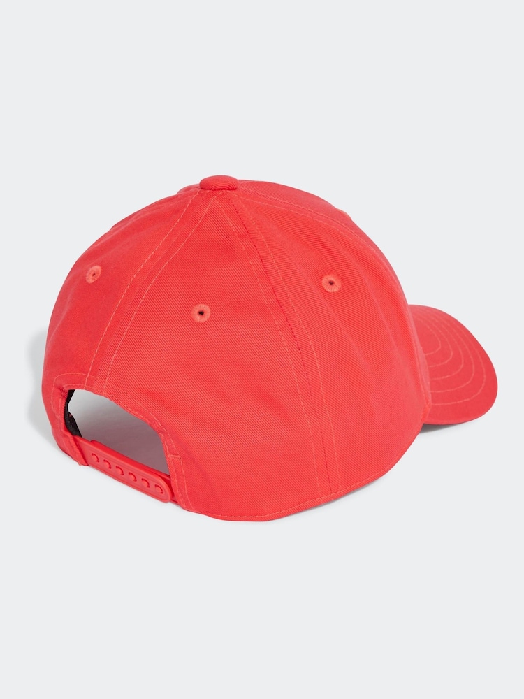 Rojo - adidas Kids 3 Bar Cap - Imagen 2 de 4
