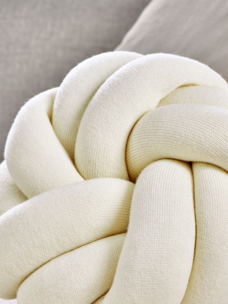 Light Natural Knot Cushion - Image 2 of 5
