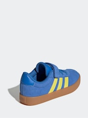 adidas Blue/Yellow VL Court 3.0 Trainers - Image 4 of 9