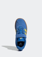 adidas Blue/Yellow VL Court 3.0 Trainers - Image 6 of 9