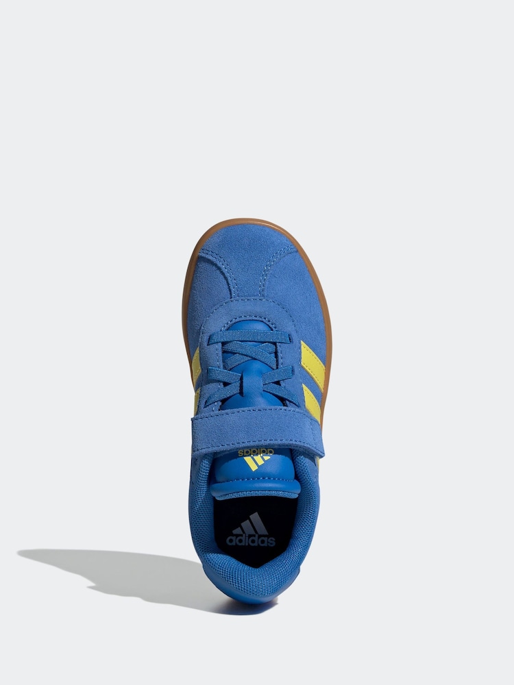 adidas Blue/Yellow VL Court 3.0 Trainers - Image 6 of 9