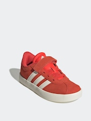 adidas Red/White VL Court 3.0 Trainers - Image 3 of 9