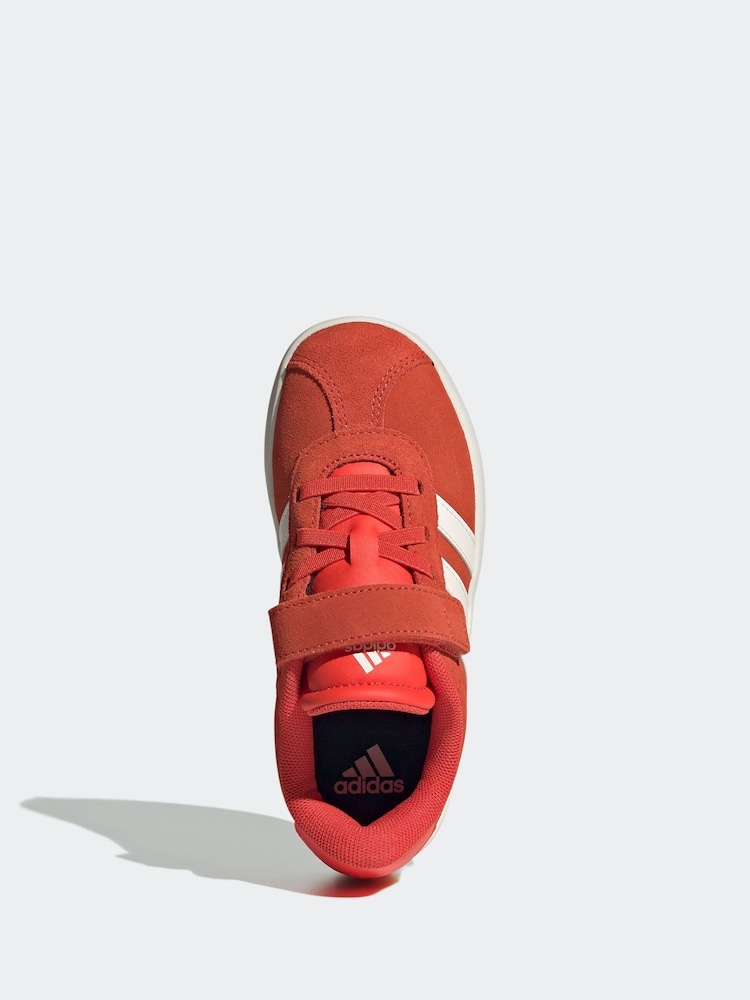 adidas Red/White VL Court 3.0 Trainers - Image 6 of 9