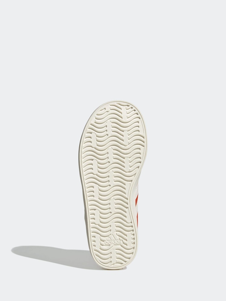 adidas Red/White VL Court 3.0 Trainers - Image 7 of 9