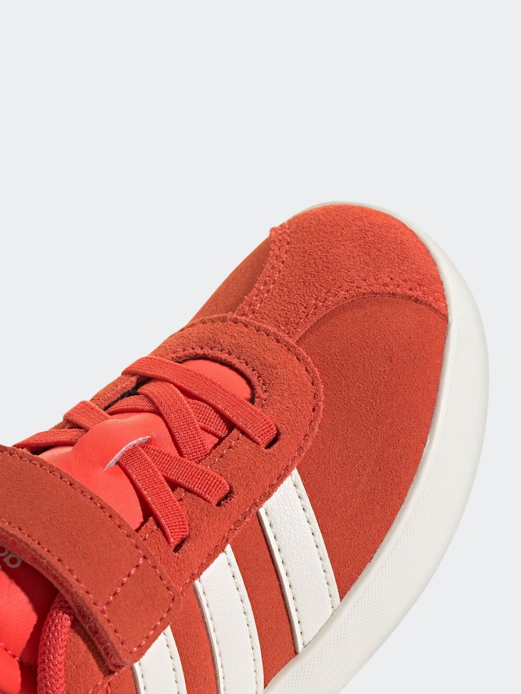 adidas Red/White VL Court 3.0 Trainers - Image 8 of 9