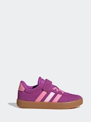 adidas Pink/Purple VL Court 3.0 Trainers - Image 1 of 9