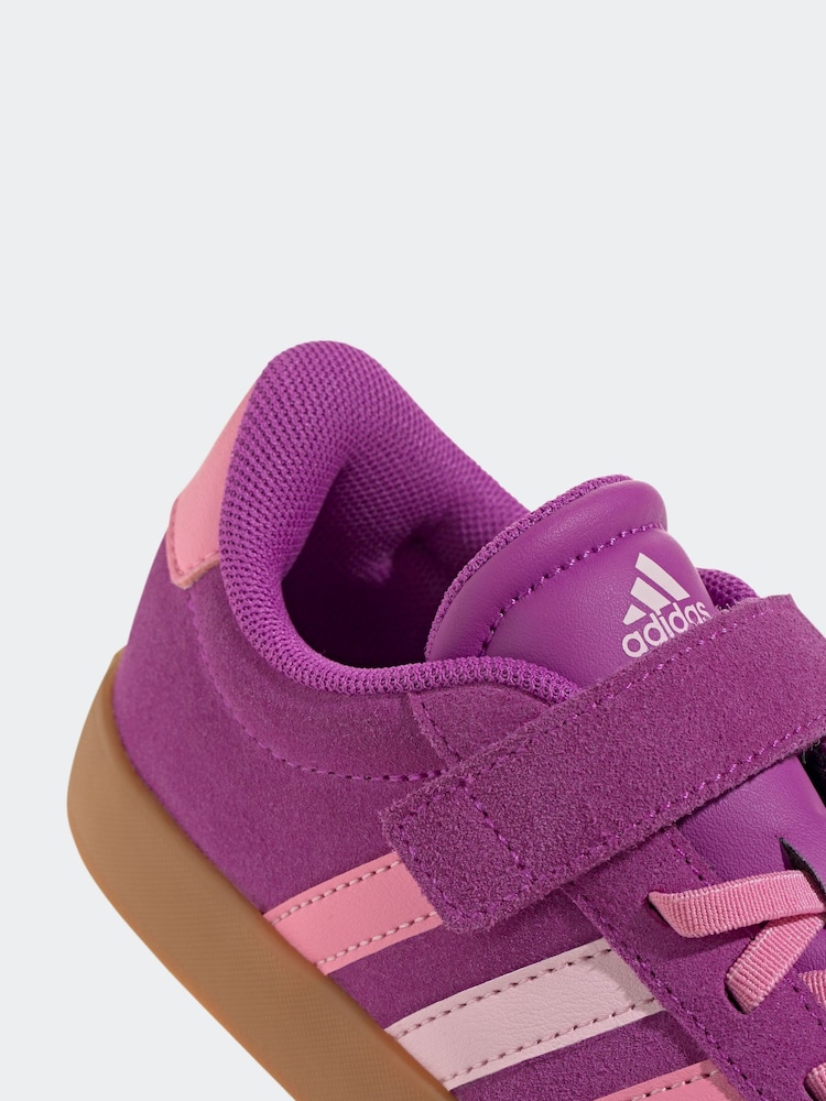 adidas Pink/Purple VL Court 3.0 Trainers - Image 8 of 9