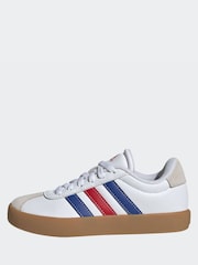 adidas White/Blue VL Court 3.0 Trainers - Image 2 of 9