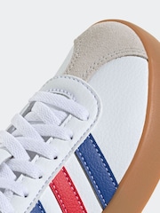 adidas White/Blue VL Court 3.0 Trainers - Image 8 of 9