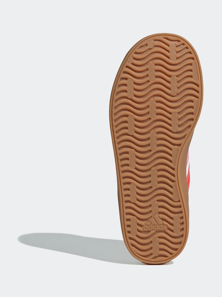 adidas White/Pink VL Court 3.0 Trainers - Image 7 of 9
