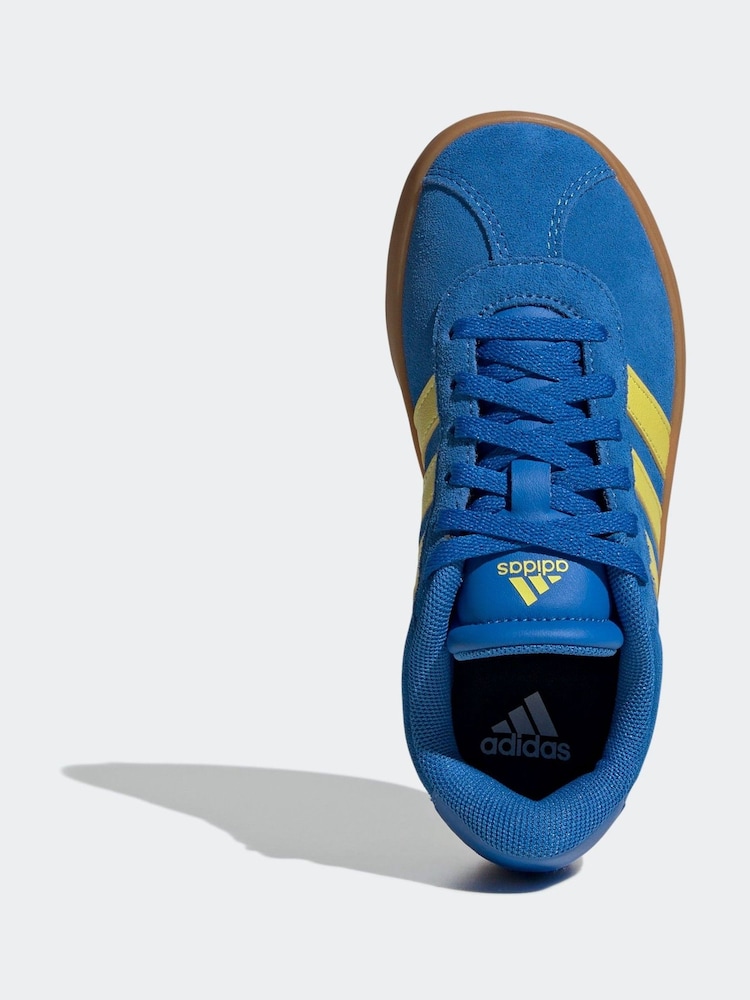 adidas Blue/Yellow VL Court 3.0 Trainers - Image 7 of 10
