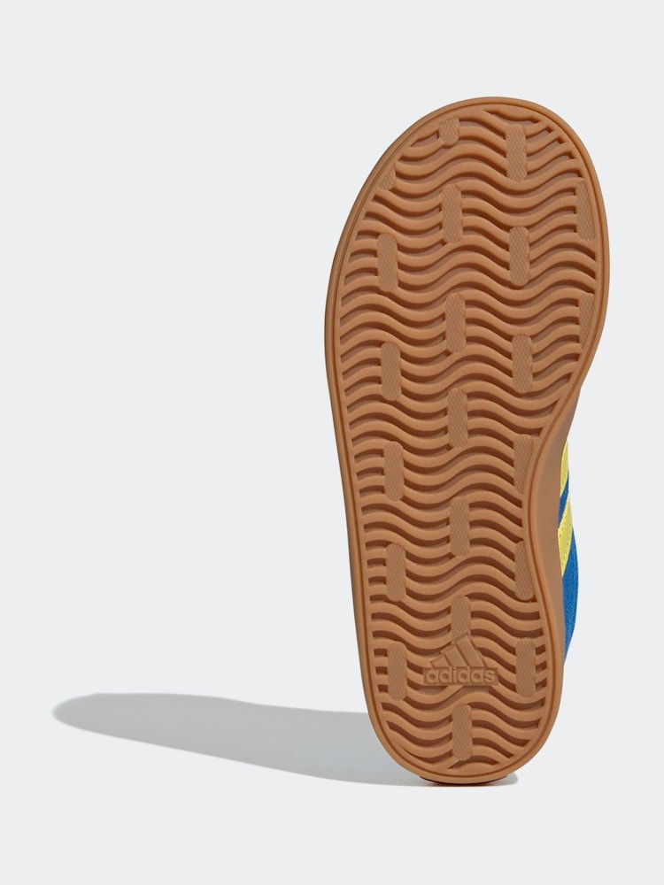 adidas Blue/Yellow VL Court 3.0 Trainers - Image 8 of 10