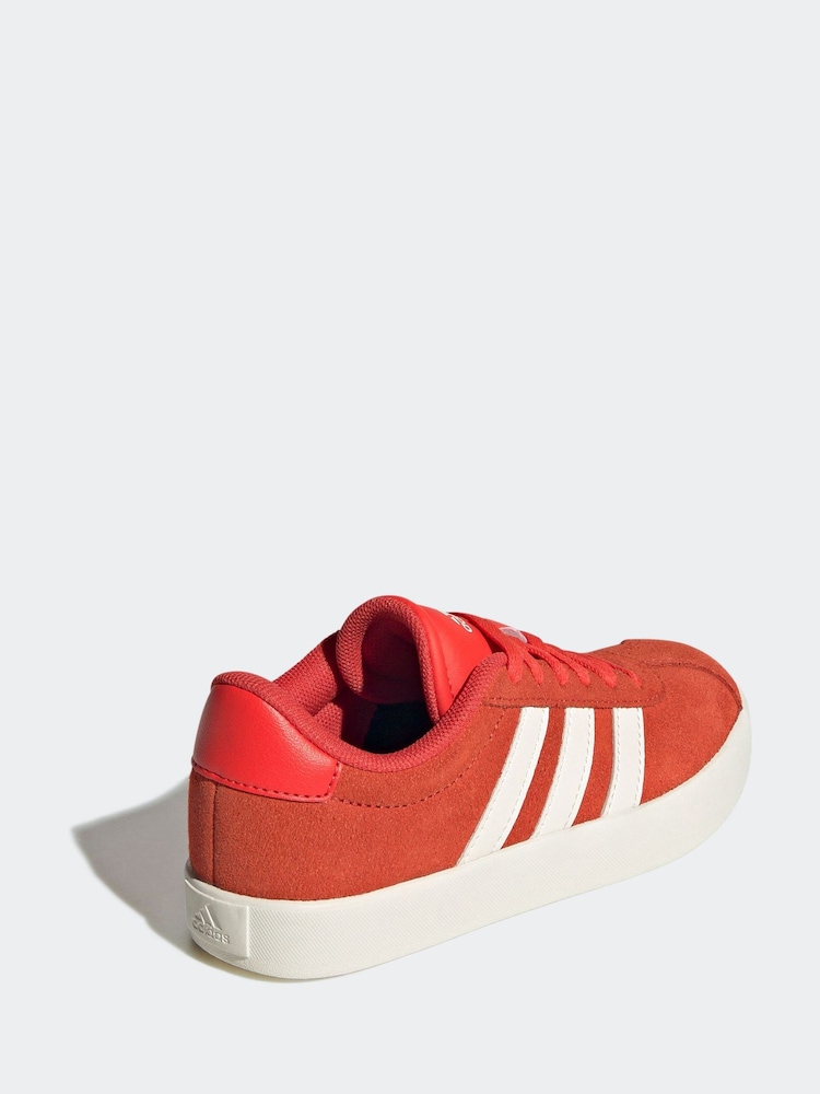 adidas Red/White VL Court 3.0 Trainers - Image 4 of 10