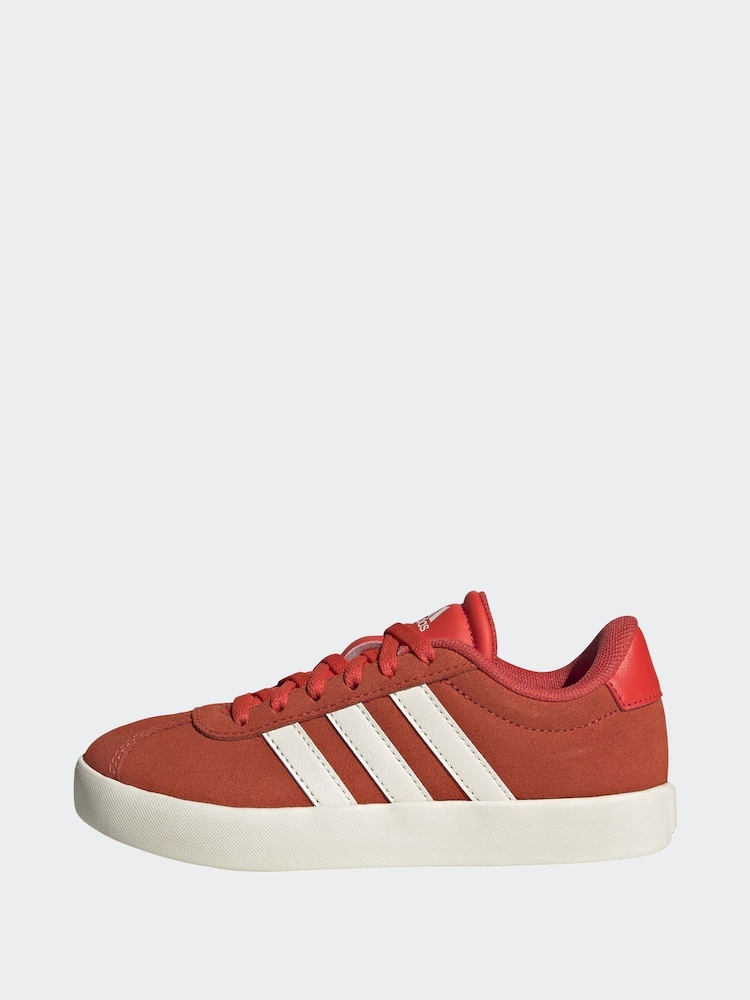 adidas Red/White VL Court 3.0 Trainers - Image 6 of 10