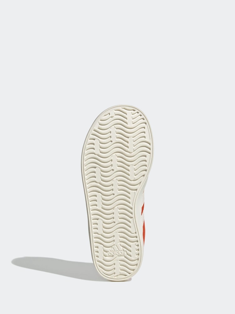 adidas Red/White VL Court 3.0 Trainers - Image 7 of 10