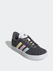 adidas Grey/Blue VL Court 3.0 Trainers - Image 3 of 9