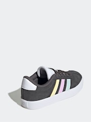 adidas Grey/Blue VL Court 3.0 Trainers - Image 4 of 9