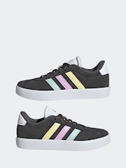 adidas Grey/Blue VL Court 3.0 Trainers - Image 5 of 9